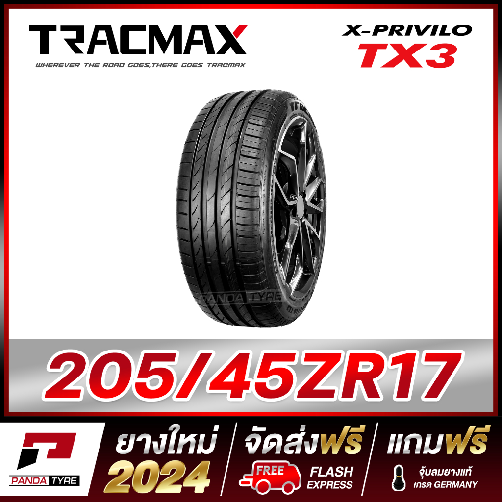 TRACMAX 205/45R17 ยางรถยนต์ขอบ17 รุ่น TX3 x 1 เส้น (ยางใหม่ผลิตปี 2024)