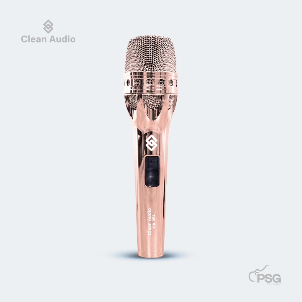 CLEAN AUDIO : CA-954 PINK GOLD ไมโครโฟนไดนามิค DYNAMIC CARDIOID MICROPHONE
