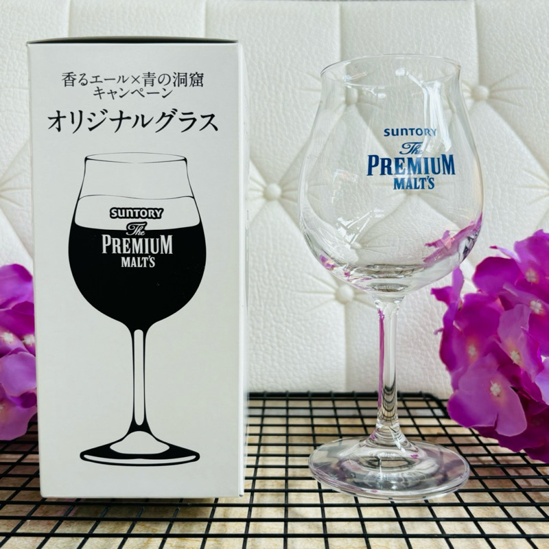 แก้วเบียร์ SUNTORY The PREMIUM MALT’S ขนาด 300ml มือสอง ของแท้ จากญี่ปุ่น