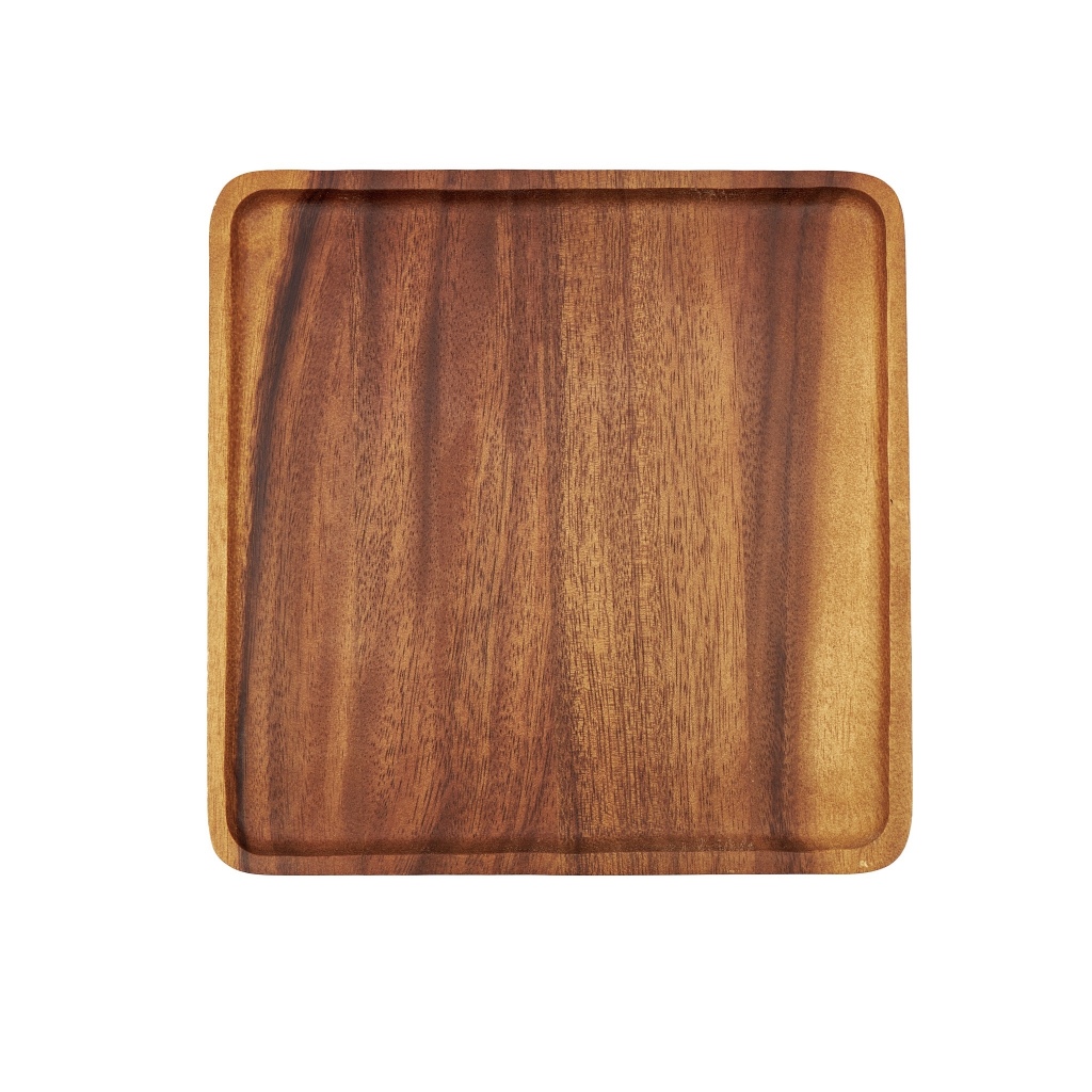 จานเหลี่ยมจามจุรีจัตรัส l Acacia Wood Square Plate