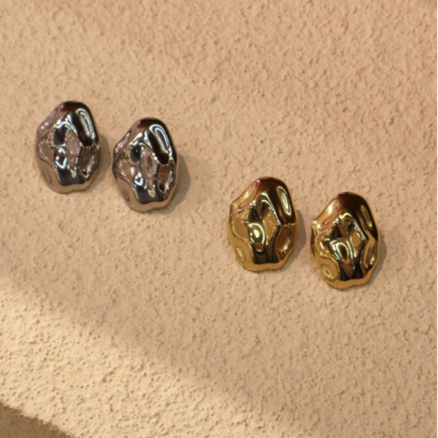 Adornment Club - Stone Earrings (Gold/Silver) ต่างหู l nickel free, waterproof, long-lasting