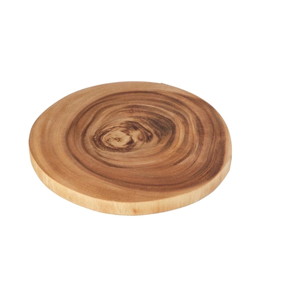 เขียงไม้จามจุรีธรรมชาติไม่ติดเปลือก l Natural Acacia Wood Board