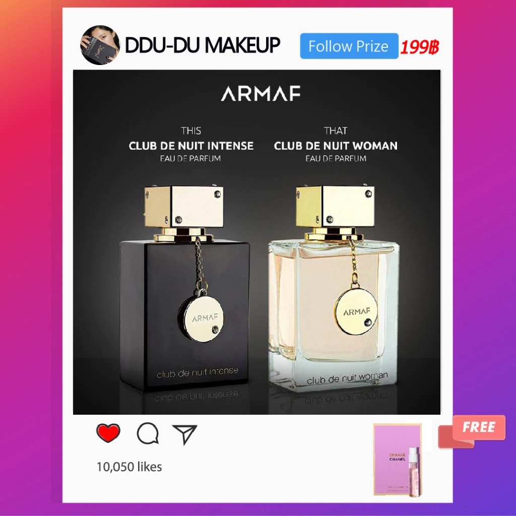 แท้/ส่งไว✈️24ชม Armaf Club De Nuit Intense For Men EDT Red Untold Limited Edition Parfum For Women EDP 105ml
