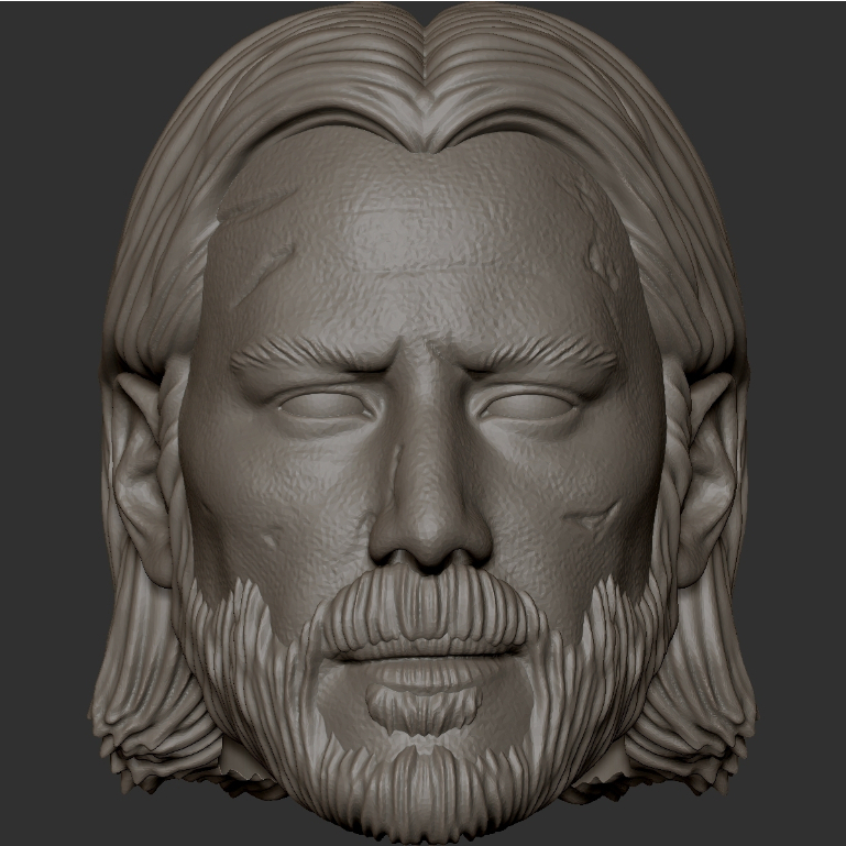 KEANU REEVES AS JOHN WICK Head Sculpt 1/12,1/6 3d print (ไม่ทำสี)