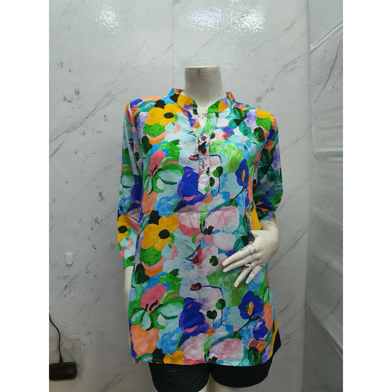 เสื้อผ้าสปันแขนยาวคอกลมสีสดใสใส่สบายอก42“สินค้าราคาถูก