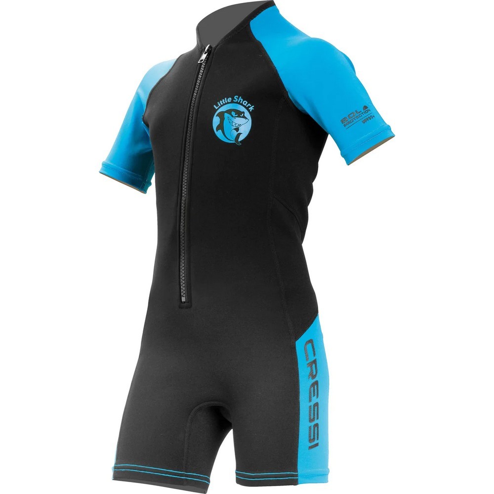 CRESSI LITTLE SHARK SHORTY WETSUIT 2MM BLACK/BLUE
