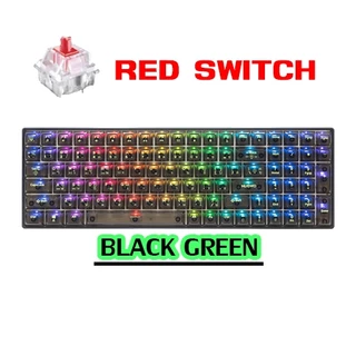 คีย์บอร์ดคีย์แคปใส Nubwo X38 BARRAHZ TRI-Mode Wired/Wireless/Bluetooth Mechanical Switch คีย์บอร์ดเกมมิ่ง ประกัน 2 ปี