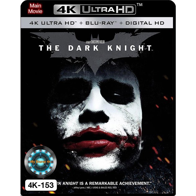 4K UHD เสียงไทยมาสเตอร์ หนัง-4K Batman The Dark Knight แบทแมน อัศวินรัตติกาล