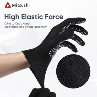 Mitsushi ถุงมือ 5/10ชิ้นถุงมือกันการลื่น ไถลถุงมือก่อสร้างความปลอดภัย