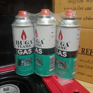 ส่งฟรี ✨ แก๊สกระป๋องสำหรับเตาปิคนิค Buga Gas ขวดใหญ่ 355กรัม แพ็ค 3 กระป๋องแก๊สพกพา ตั้งแคมป์ เดินป่า ทำอาหาร เด็กหอ