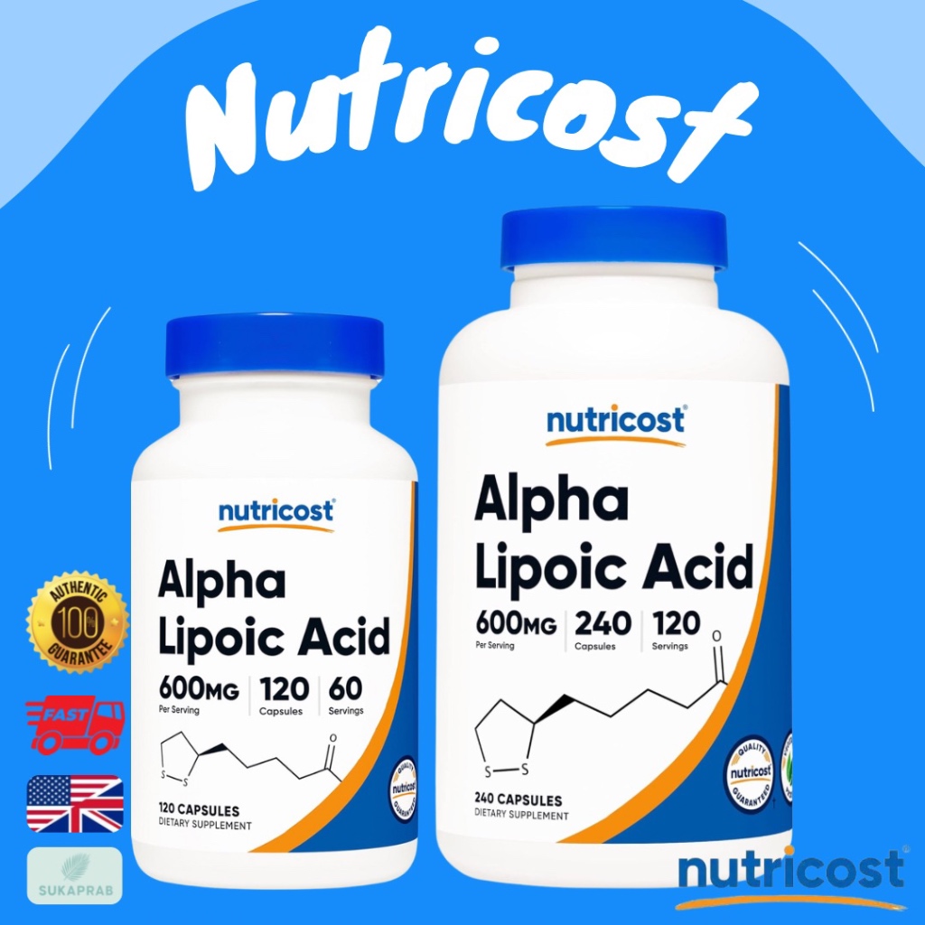 พร้อมส่ง Nutricost Alpha Lipoic Acid 600mg Per Serving 120 Capsules