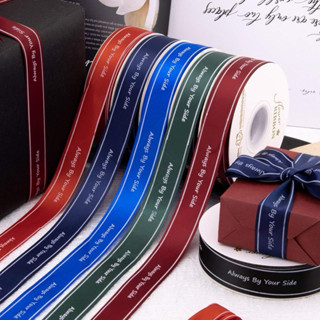 (แบ่งเมตร/ยกม้วน) ริบบิ้นผ้าซาติน Always By Your Side ขนาด 2…