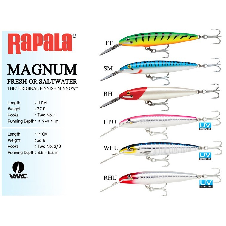 เหยื่อปลอม RAPALA CD-MAG 11 / 27g.