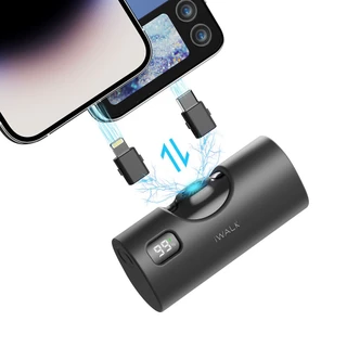 [ของแท้/ประกัน1ปี] iWALK LinkPodX พาวเวอร์แบงค์เปลี่ยนหัวได้ (Type-C & Lightning) 5000mAh 2-in-1 รองรับมือถือได้ทุกรุ่น