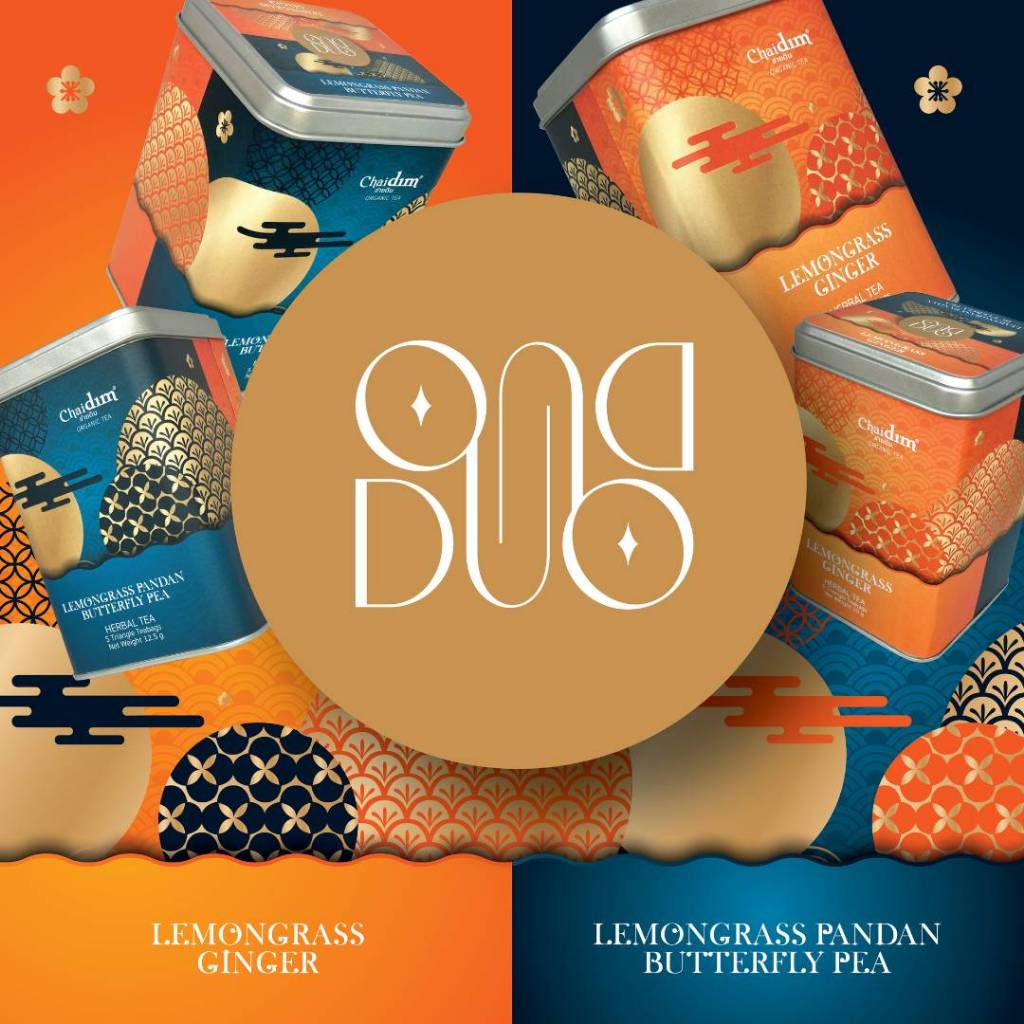 Chaidim DUO Box Lemongrass Ginger 5 Teabags & Lemongrass Pandan Butterfly Pea 5 Teabags