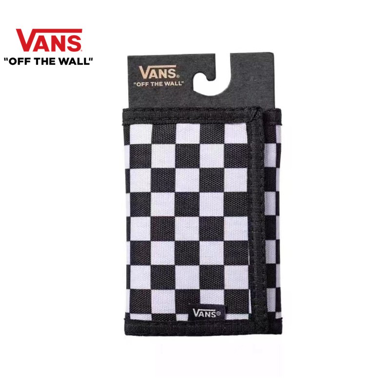 VANS Tide Camouflage Velcro พับผ้าใบกระเป๋าสตางค์ ID Card Holder