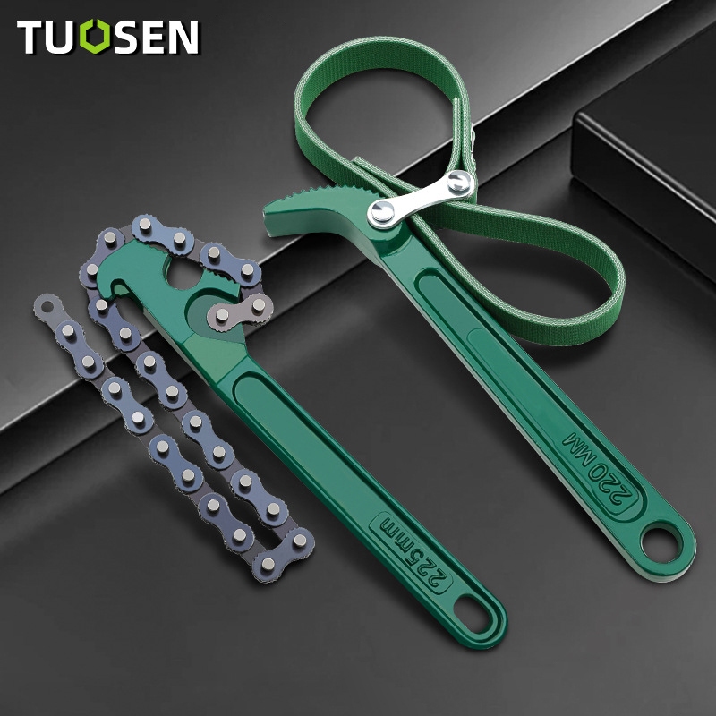 TUOSEN ถอดกรอง ประแจ โซ่ สายพาน ถอดกรอง น้ำมันเครื่อง 18 นิ้ว 12 นิ้ว.