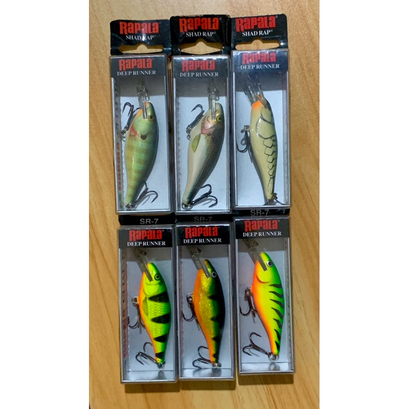 เหยื่อRapala  SHADRAP DEEP RUNNER SR4 SR5 SR6 SR7 *สีอื่นๆทักข้อความ