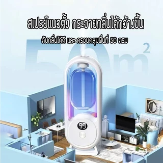 เครื่องพ่นน้ำหอมอัตโนมัติ ในห้อง หอมติดทนนาน ช่วยฟอกอากาศ แบบชาร์จไฟ แถมสายUSB
