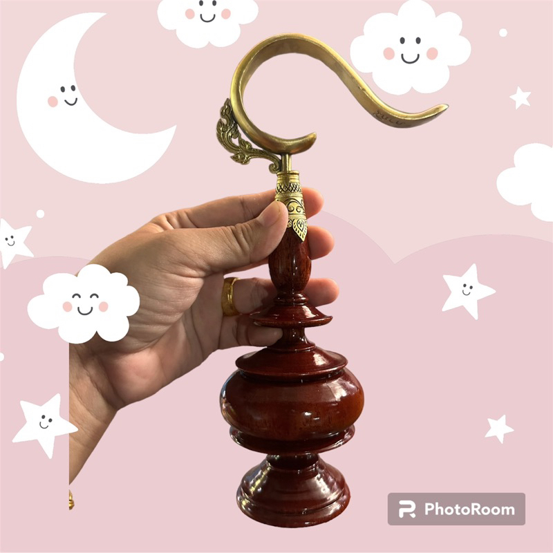 หัวกรงนกไม้นาคบุตร ใส่ตะขอกนกภาณีลายเรียบใส่13-17ซี่ 590
