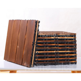 home_sick แพ็ค 12 ชิ้นสุดคุ้ม แผ่นพลาสติกและแผ่นไม้ ปูพื้น ต…