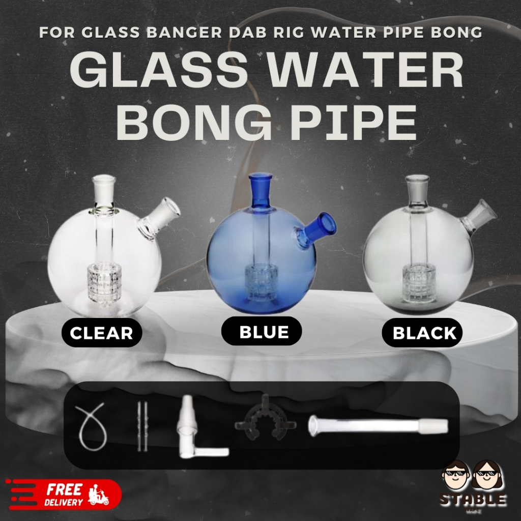 (Delivery 24 H.) บ้องแก้ว บ้องลูกโลก 6 in 1 Globe Bubbler Flat Earth Edition Bong 6 in 1 with base