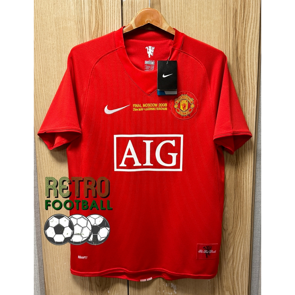 เสื้อฟุตบอลย้อนยุค [ Retro ] แมนยู Home 2007/2008 Final Moscow UCL เฟล๊ก Ronaldo#7