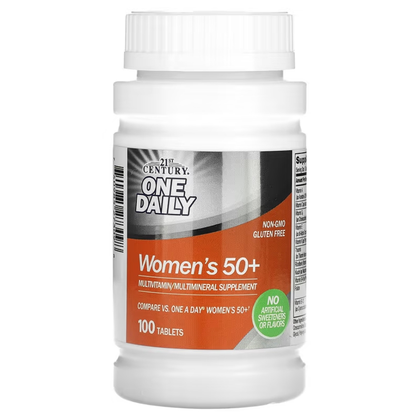 [ของแท้ 100%] 21st CENTURY ONE DAILY WOMEN / WOMEN 50+ MULTIVITAMIN MINERAL SUPPLEMENT 100 TABLETS