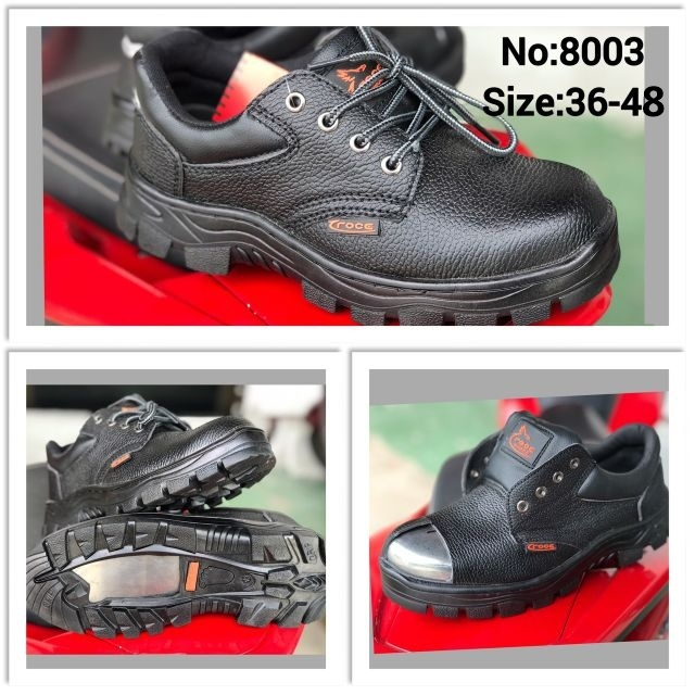 💥รองเท้าเซฟตี้ หัวเหล็ก งานดี มีไซส์ใหญ่💥รองเท้าหัวเหล็ก Safety Shoes รุ่นS8003 สีดำ ไซส์ 36-48