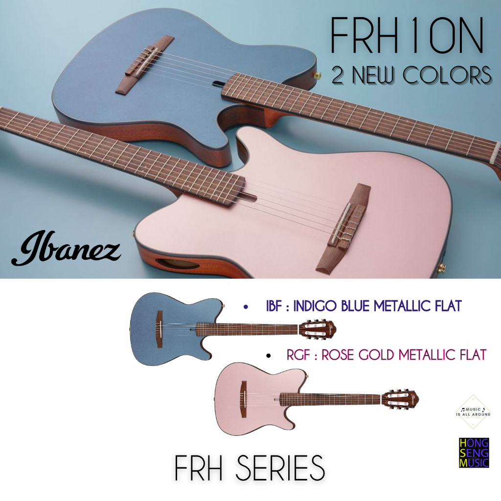 กีตาร์ Acousticไฟฟ้า สายไนล่อน Ibanez รุ่น FRH10N 2 สีใหม่