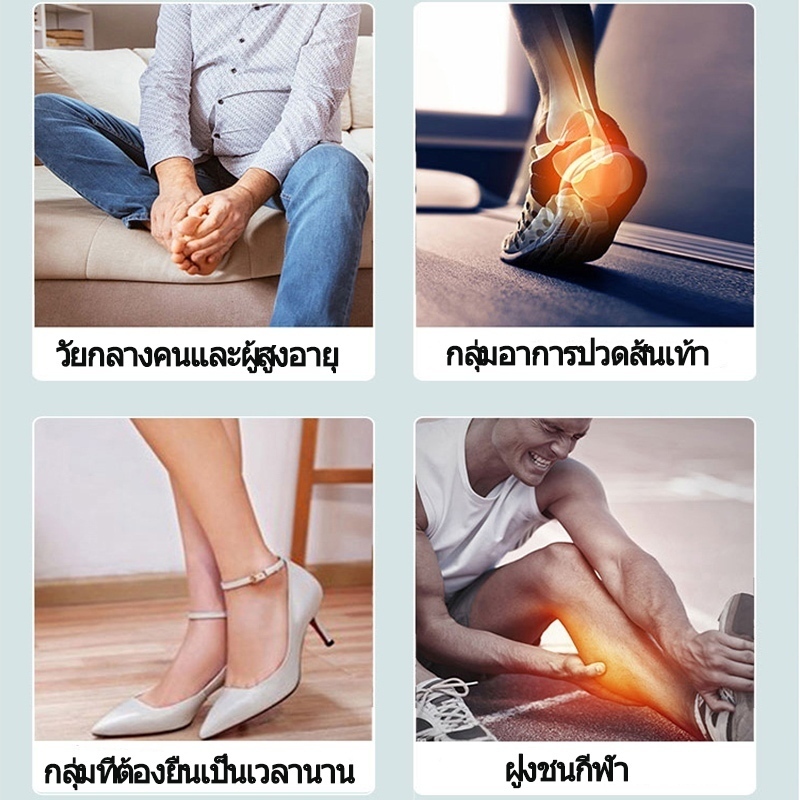 ！！หุ้มส้นเท้า！ ถุงเท้าซิลิโคนทนต่อการสึกหรอ รองช้ำ เดิน10ชั่วโมงไม่ปวด เพื่ออาการปว ดส้นเท้าในระยะยาว ซิลิโคนหน