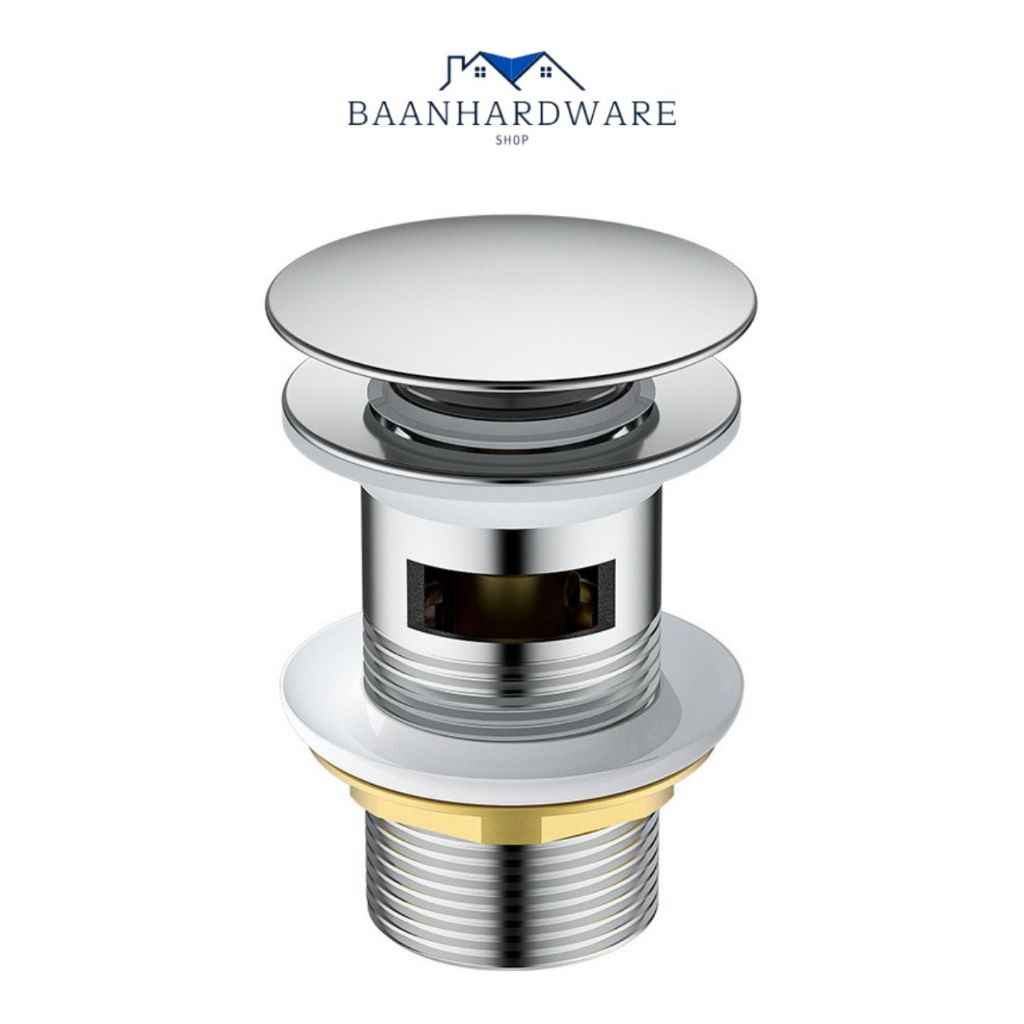 BAANHARDWARE สะดืออ่างล้างหน้า พลาสติกทั้งตัว มีรูน้ำล้น ทนทาน ไม่เป็นสนิม MA-J-059PS