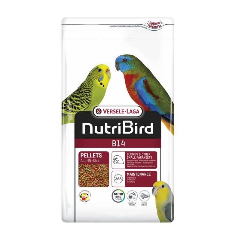 Nutribird B14 (3 kg.) อาหารนก ผลไม้อัดเม็ดสำหรับนกแก้วขนาดเล็ก