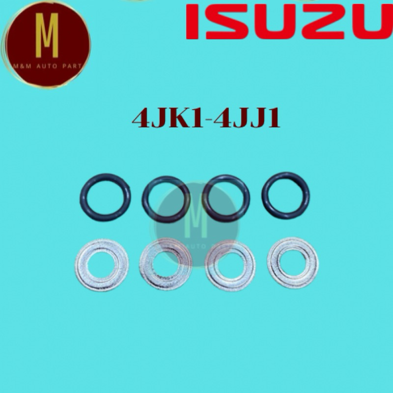 ชุดแหวนรองหัวฉีด ISUZU D-MAX COM เครื่องยนต์ 4JJ1,4JK1 ยี่ห้อ eristic(ราคา/ชุด 8ชิ้น