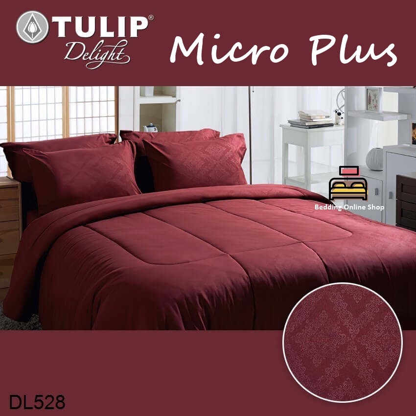 Tulip Delight 🎀DL528🎀  ชุดเครื่องนอนทิวลิปดีไลท์ สีพื้นอัดลาย ลวดลายนูน บนเนื้อผ้าสัมผัสได้