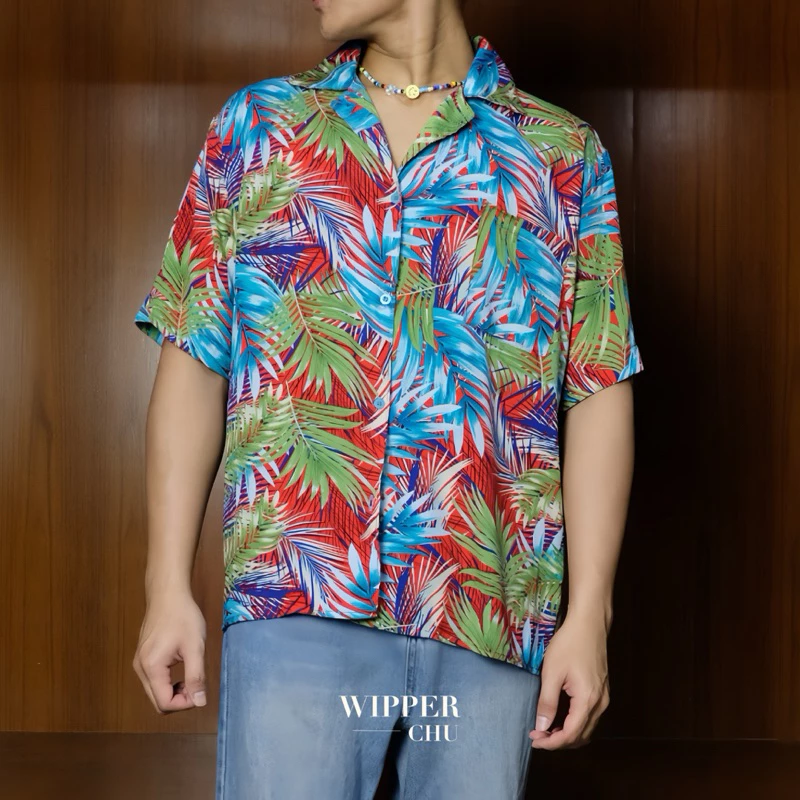 Wipper เสื้อเชิ้ตฮาวายแขนสั้น ลายดอก thumbnail 5