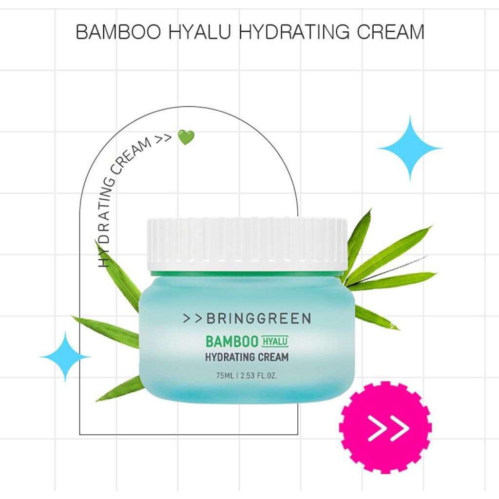 [สินค้าของแท้100% พร้อมส่ง] BRING GREEN BAMBOO HYALU HYDRATING CREAM 75ml