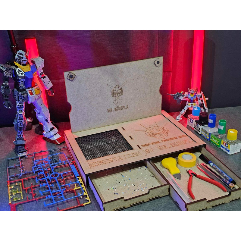 (Pre-order) Work Station By Mr.Gunpla อุปกรณ์ต่อโมเดลพลาสติก สามารถเลือกลายได้ (กดโค้ดหน้าร้านลดเพิ่