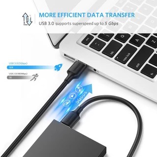 UGREEN รุ่น 10369 Data Cable USB 3.0 Type Male to Cordon Transfer SuperSpeed สายต่อพ่วง USB A Male to USB A Male