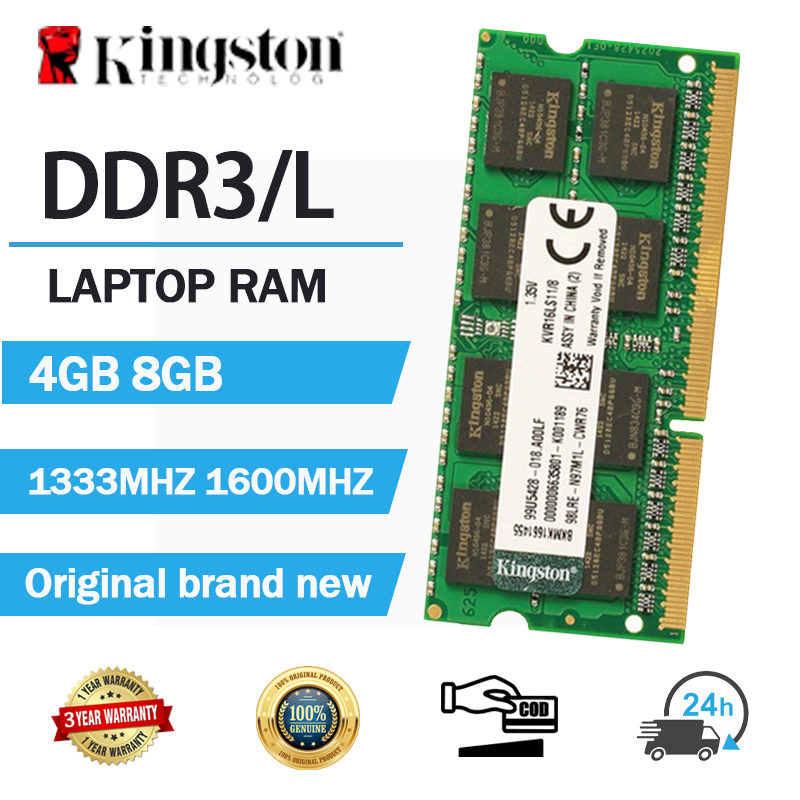[Local Ready] Kingston 4GB 8GB DDR3 RAM 1333MHZ 1600MHZ DDR3L Memory SODIMM PC3 12800 RAM for Laptop