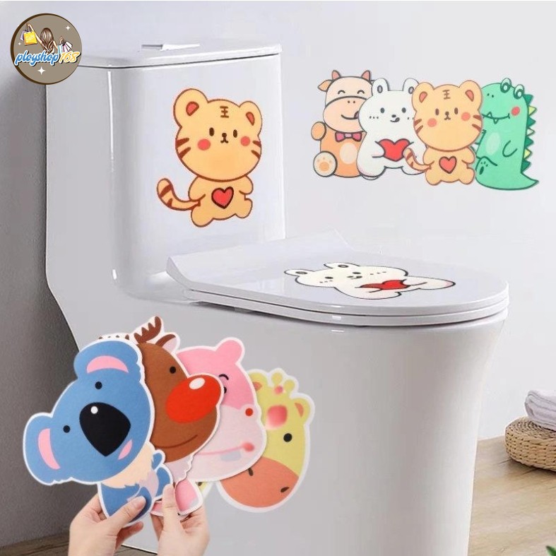 สติ๊กเกอร์ดับกลิ่นในห้องน้ำ รูปการ์ตูน ระงับกลิ่นเหม็น มีกาวในตัว กระดาษหอม