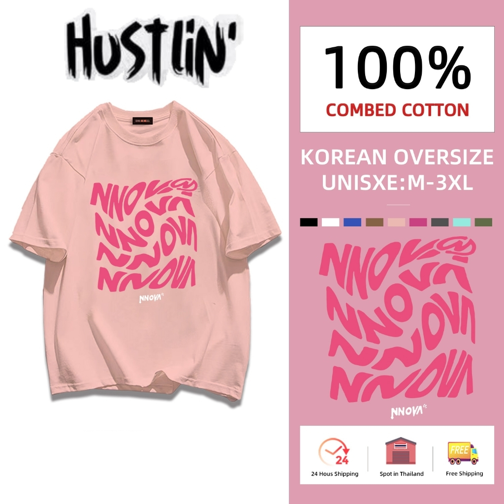 (พร้อมส่งรวมเสื้อยืด)oversize เสื้อยืด เสื้อแขนสั้นคอกลม NNOVN ลายการ์ตูน COTTON100% ผ้าดีมากๆไม่ผิดหวั