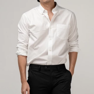 era-won เสื้อเชิ้ต ทรงปกติ Ultrafine Dresshirt แขนยาว สี Double White (ป้ายใหม่)