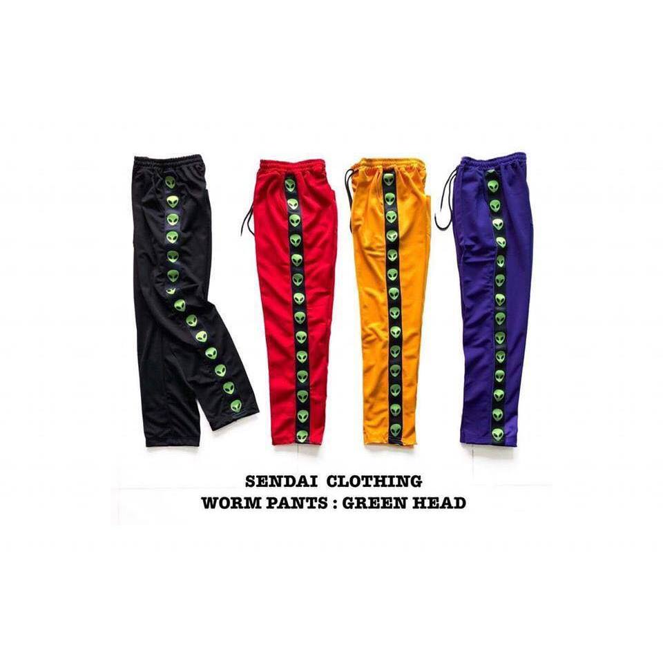 SENDAI Track Pants “Green Head”