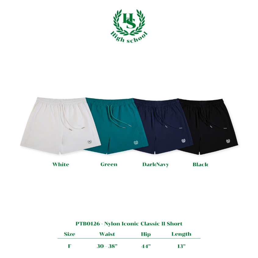 Highschool - PTB0126 กางเกงขาสั้นผ้าร่ม Nylon Iconic Classic Il Short