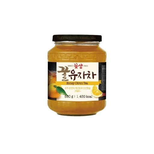 ชาส้มเกาหลีผสมน้ำผึ้ง honey citron tea kkoh shaem honey citron tea 꽃샘유자차 580g