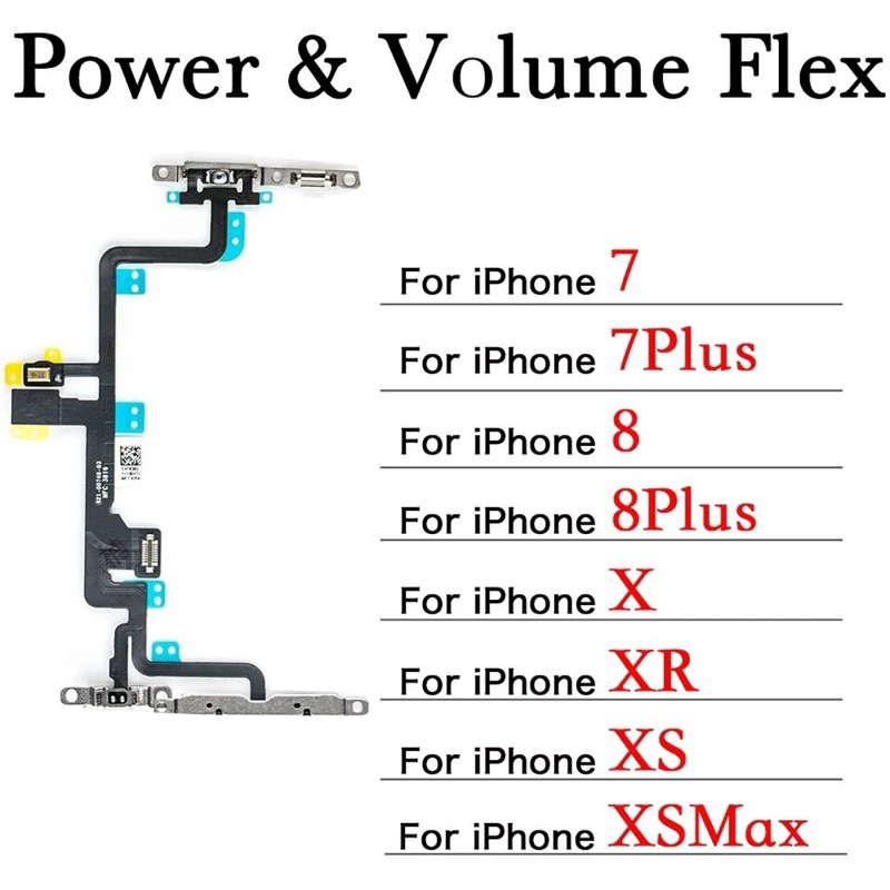 แพรปุ่มสวิตซ์ แพรปุ่มโวลุ่ม แพรสวิตซ์ โวลุ่ม Power flex สำหรับ ไอโฟน
