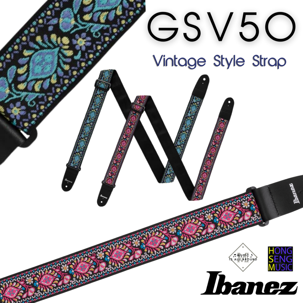 สายสะพายกีตาร์ Ibanez Vintage Style Strap รุ่น GSV50
