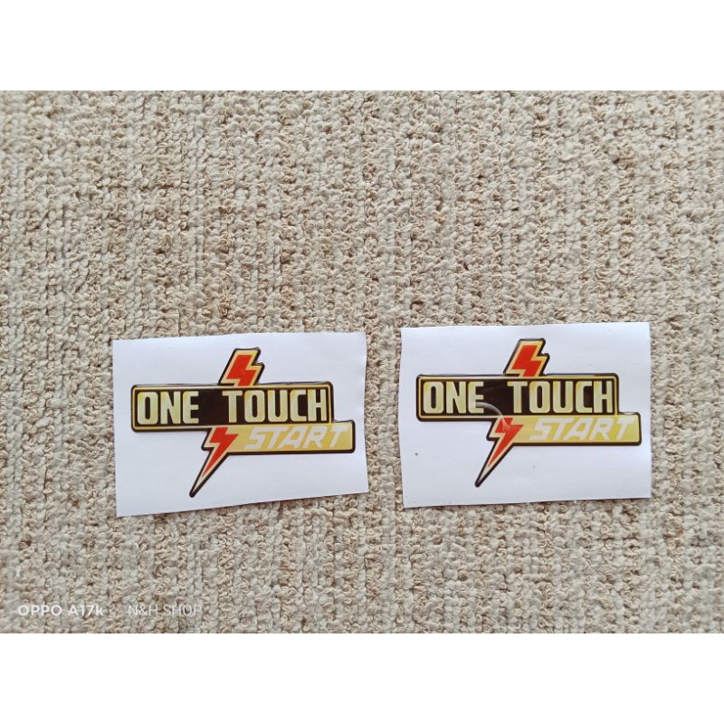 สติ๊กเกอร์​ONE TOUCHติดบังลมRC100​/RC80​สติ๊กเกอร์​เรซิ่น​นูน​ใส​ อะไหล่​ทดแทน​