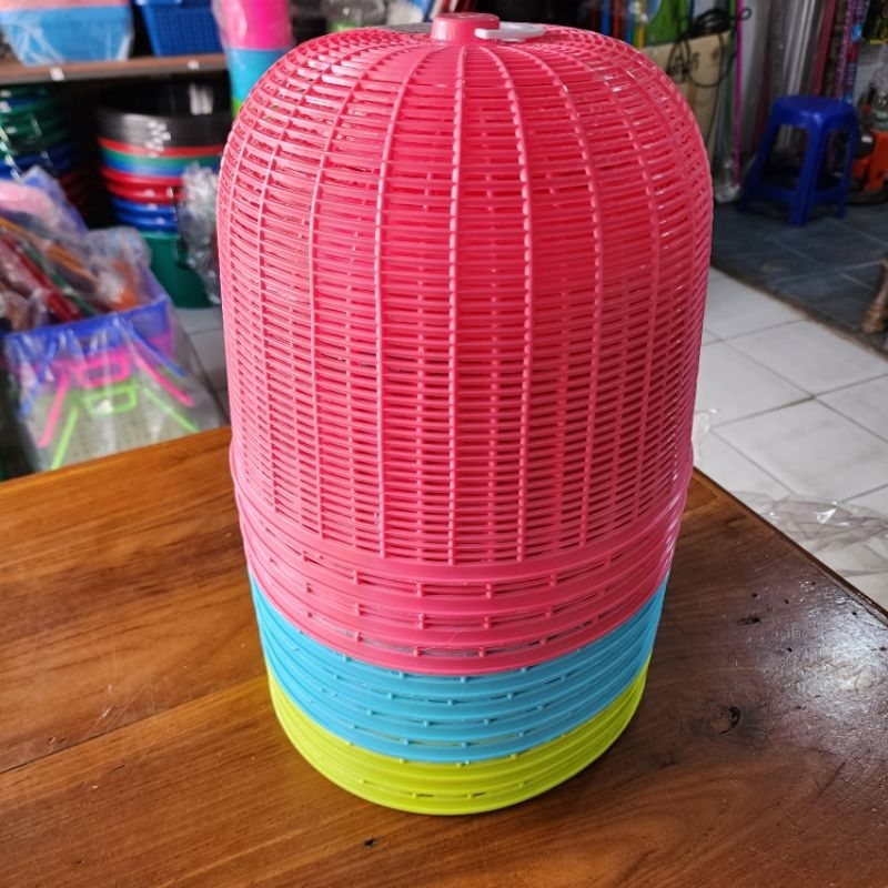 ฝาชีมินิ ทรงสูง ครอบอาหาร พลาสติกสี
